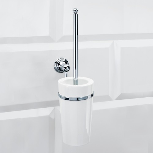 Porte-balai WC en porcelaine finition or avec brosse - WCG M - Decor Walther